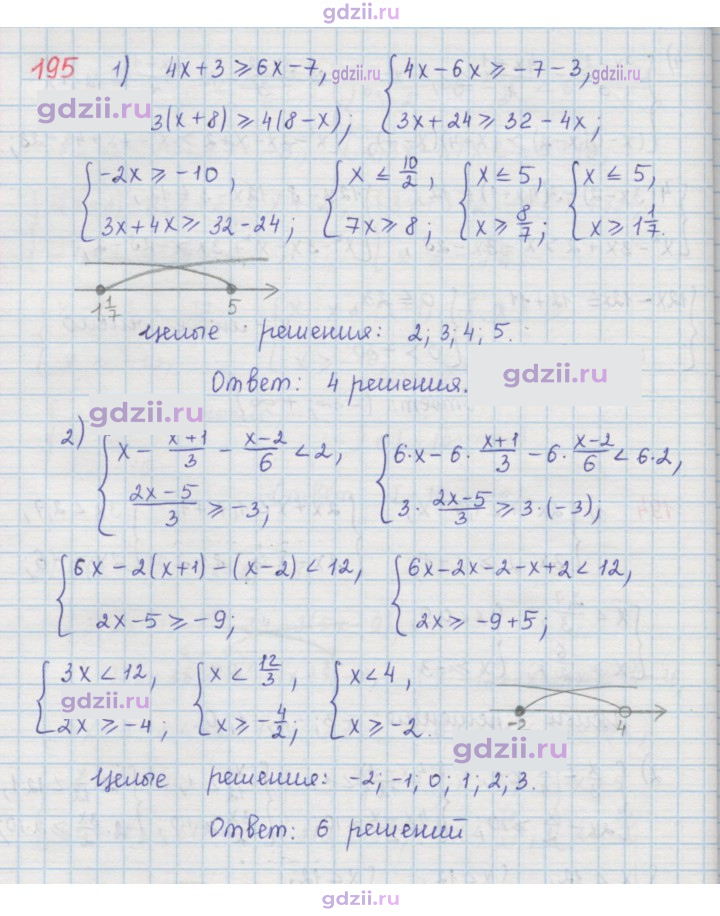 Скан решения номера 195