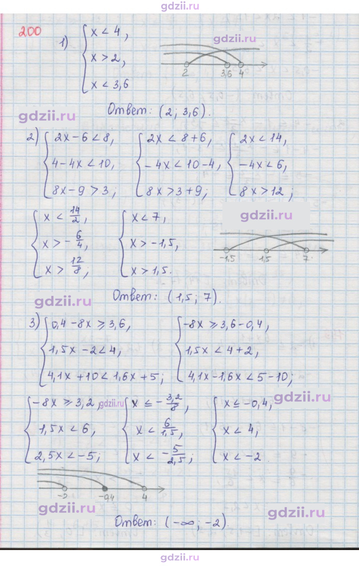 Скан решения номера 200