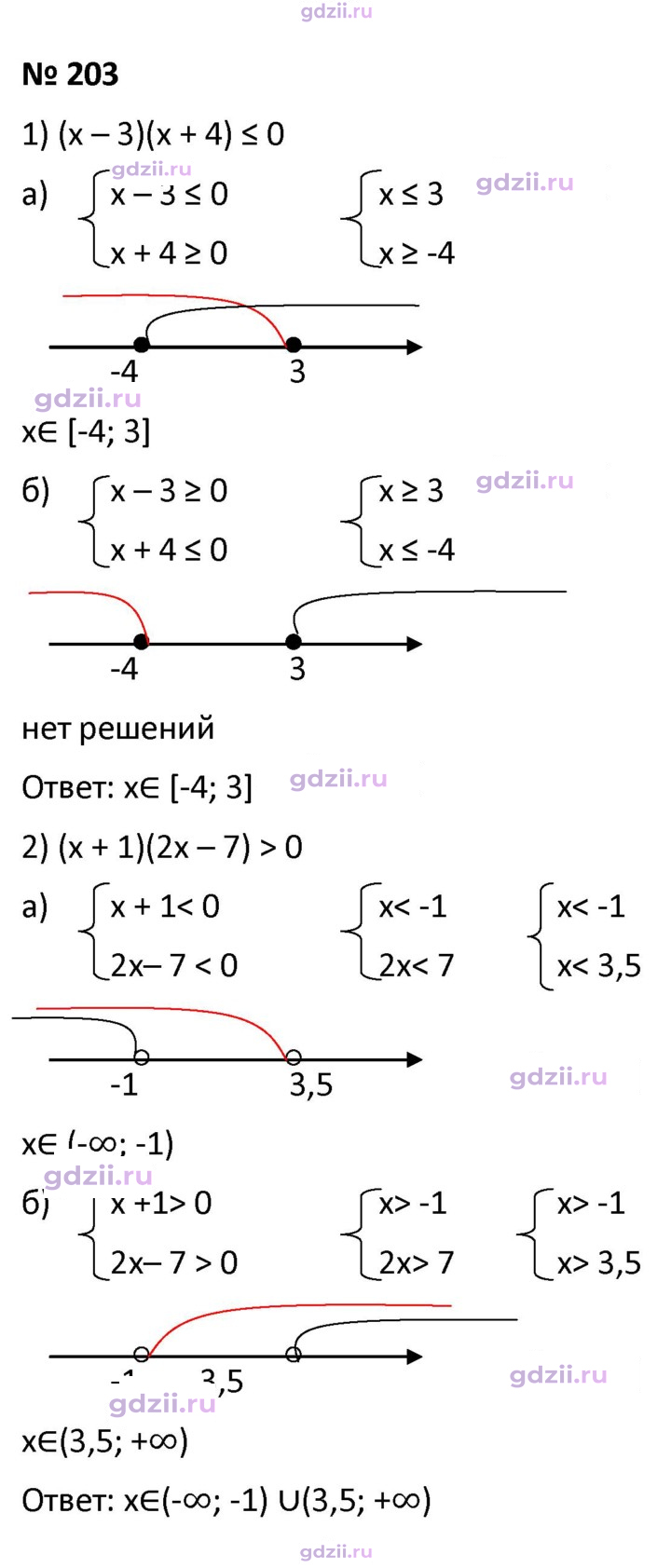 Скан решения номера 203