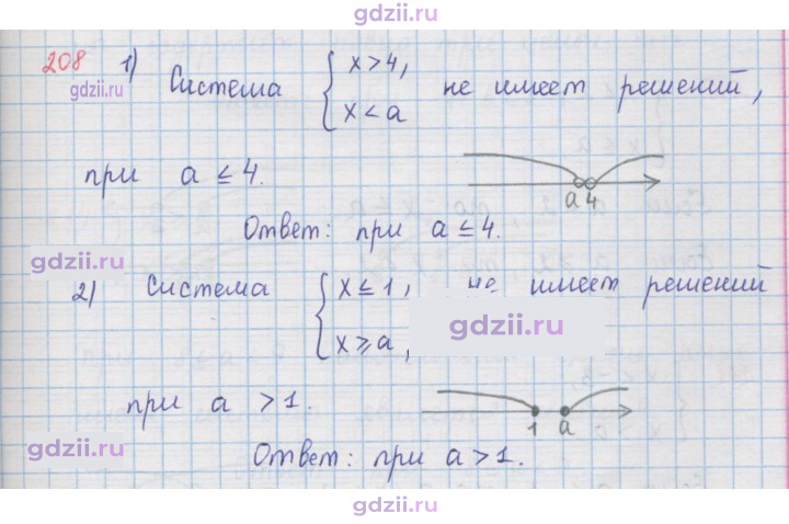 Скан решения номера 208