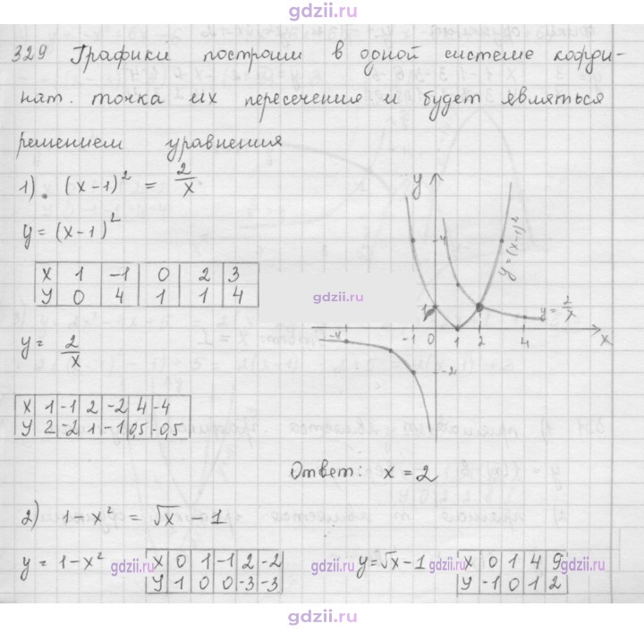 Скан решения номера 329