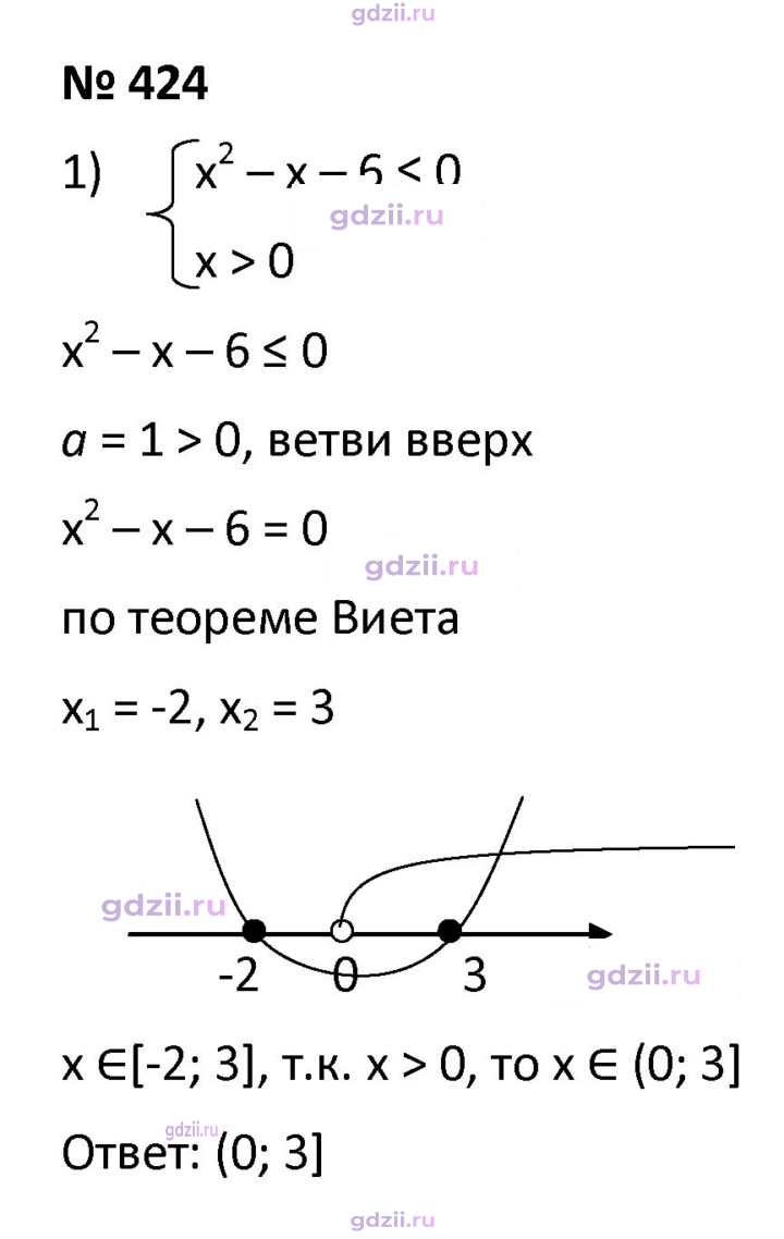 Скан решения номера 424