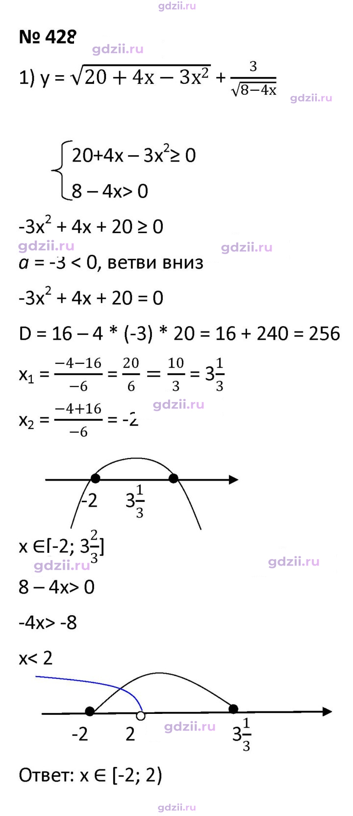 Скан решения номера 428