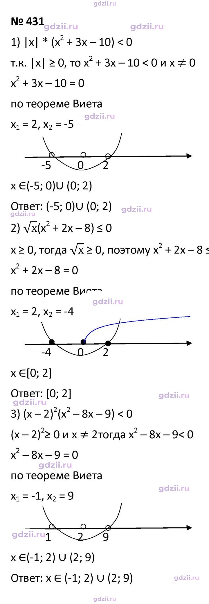 Скан решения номера 431