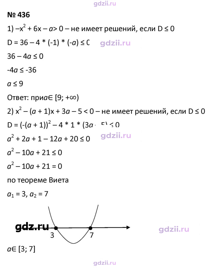 Скан решения номера 436