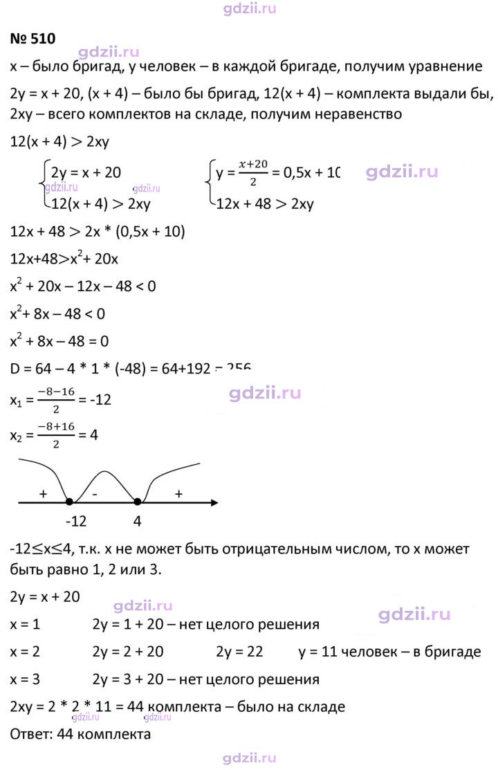 Скан решения номера 510