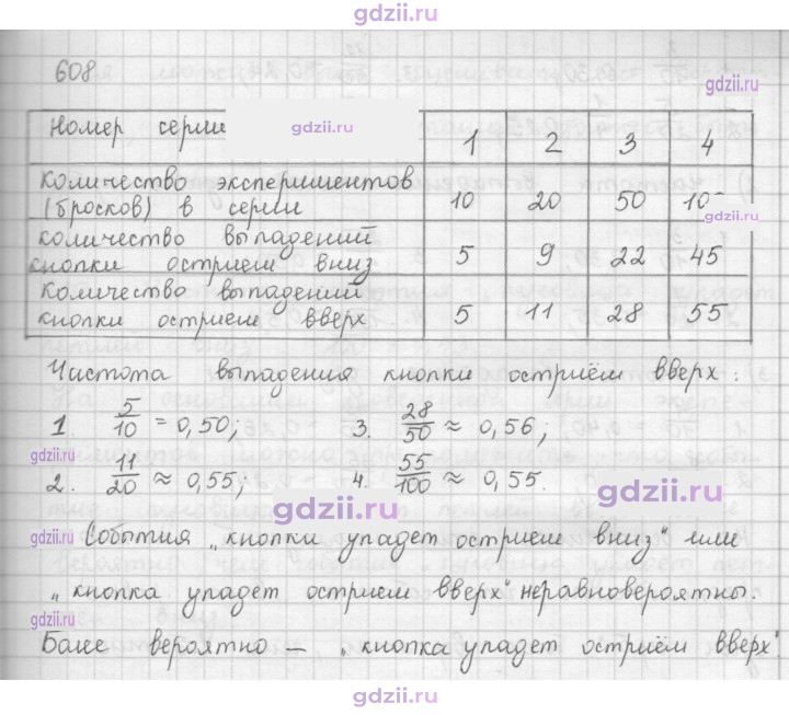 Скан решения номера 608
