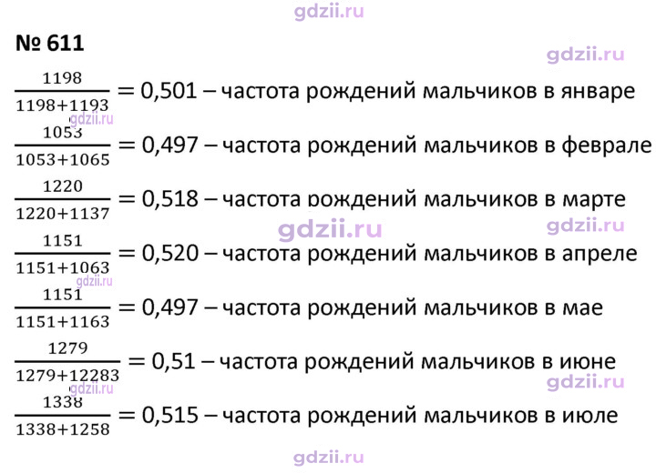 Скан решения номера 611
