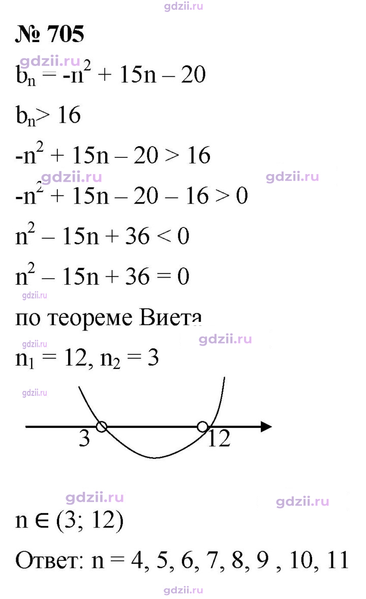 Скан решения номера 705