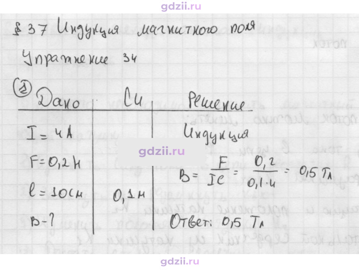 Скан решения номера 1