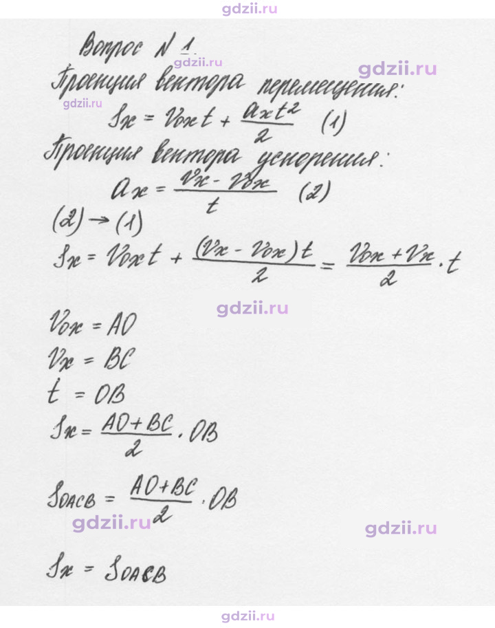 Скан решения номера 1
