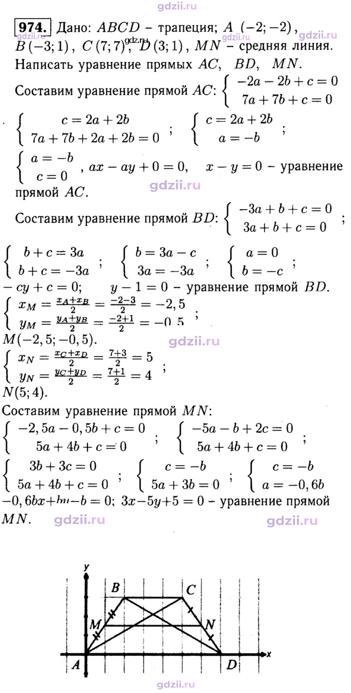 Скан решения номера 974