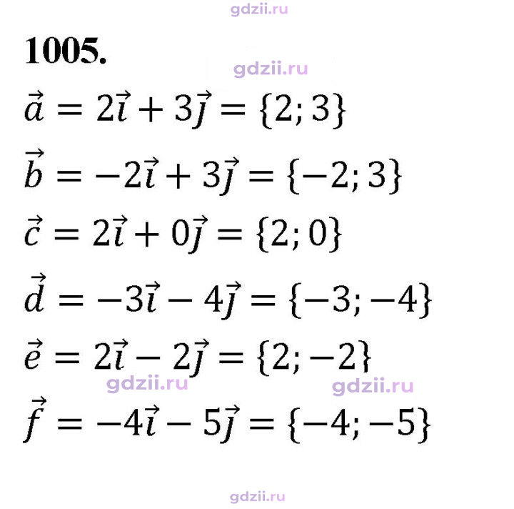 Скан решения номера 1005