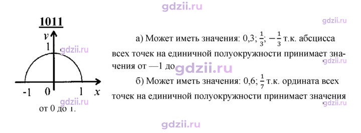 Скан решения номера 1011