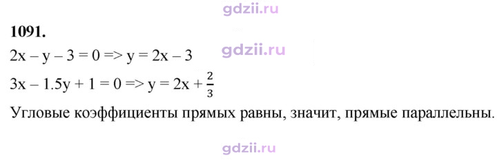 Скан решения номера 1091