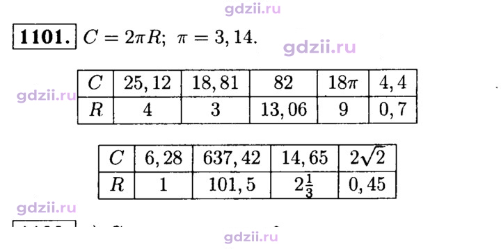 Скан решения номера 1101