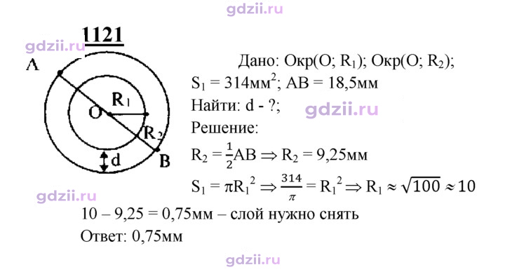 Скан решения номера 1121