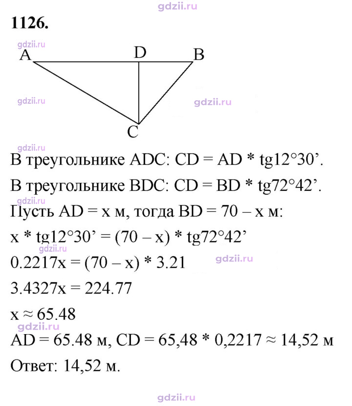 Скан решения номера 1126