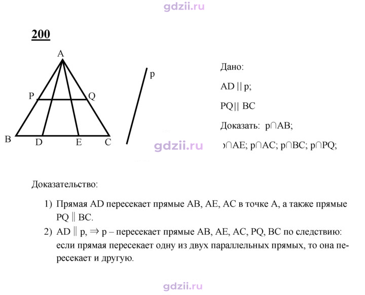 Скан решения номера 200