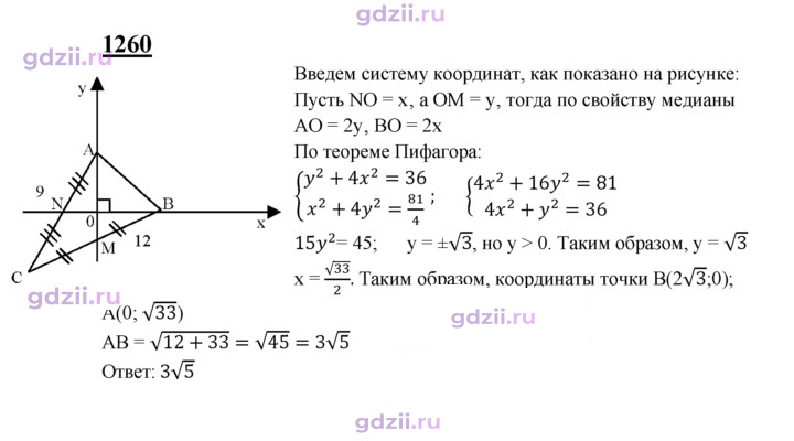 Скан решения номера 1260