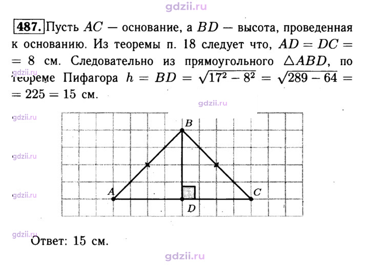 Скан решения номера 487