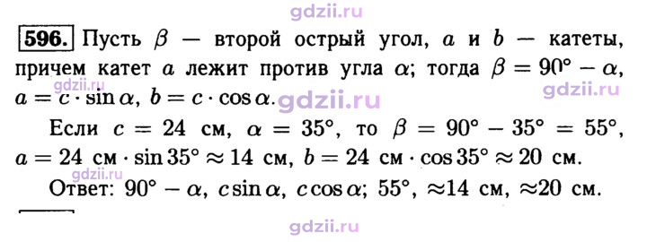 Скан решения номера 596