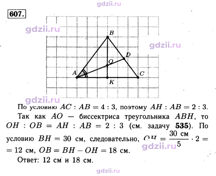 Скан решения номера 607