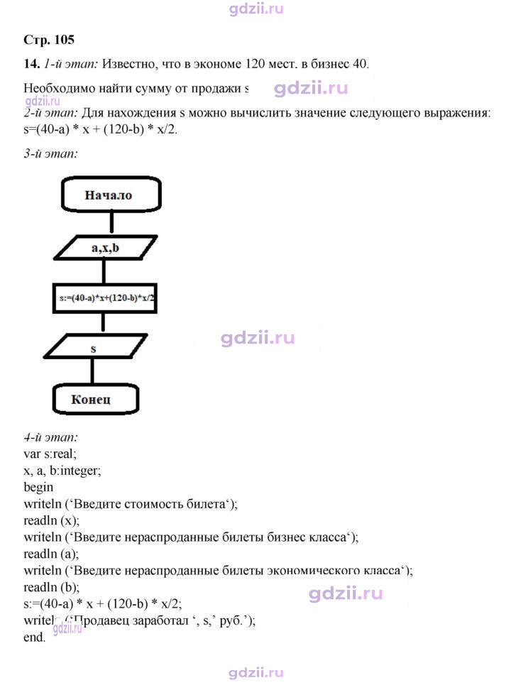 Скан решения номера 105