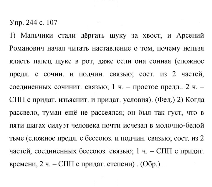 Скан решения номера 244