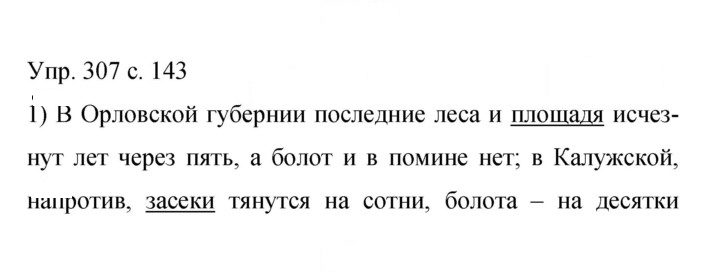 Скан решения номера 307